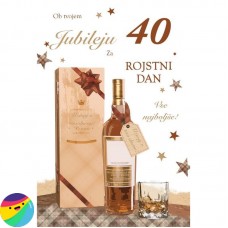 Voščilnica z notranjim verzom - 40 Viski Voščilnica z notranjim verzom - 40 Viski